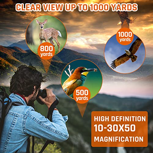 10-30x50 Zoom Binoculars: Powerful Vision for Adults 100 Deals
