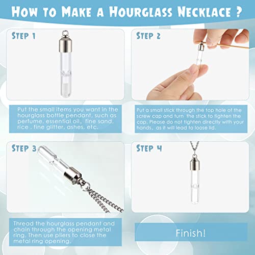 12 Vial Necklace Glass Bottle Pendant 100 Deals