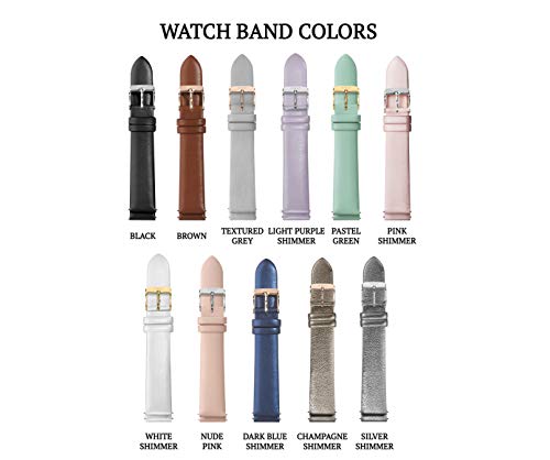 18mm/20mm Quick Release Black Leather Watch Band 100 Deals