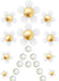 20-Piece Pearl Flower Shoe Charms - Designer Daisy Pins 100 Deals