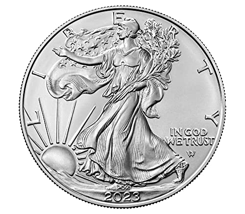 2023 - American Silver Eagle .999 Fine Silver with Our Certificate of Authenticity Dollar US Mint Uncirculated. 100 Deals