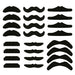 24-Piece Uyuxxu Black Fake Mustaches Set 100 Deals