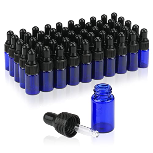 50 Pack Cobalt Blue Glass Dropper Bottles 100 Deals