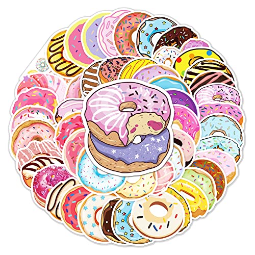 50-Piece Waterproof Donut Sticker Set 100 Deals