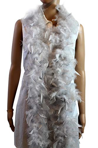 72 Grey Turkey Feather Boa - Ideal for Events 100 Deals