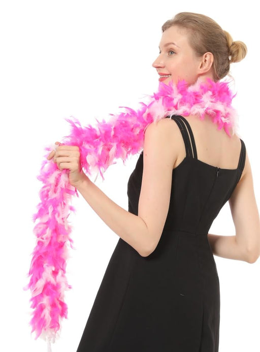 80g Chandelle Feather Boa in Candy Pink Mix 100 Deals