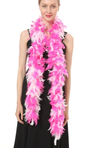 80g Chandelle Feather Boa in Candy Pink Mix 100 Deals