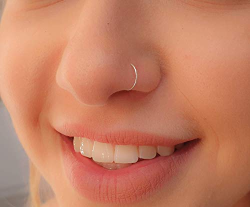 925 Silver Clip On Nose Ring - No Piercing Needed. 100 Deals