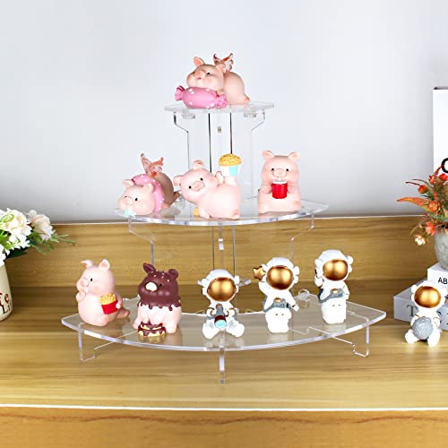 ACOMPATIBLE Acrylic Riser Display Shelf for Collectibles 100 Deals