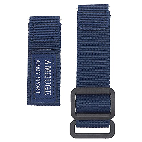 AMHUGE Adjustable Nylon Watch Strap - Blue 100 Deals