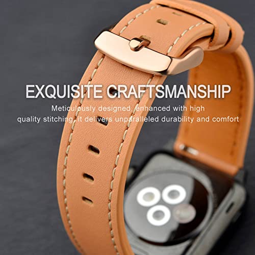 ANNEFIT Leather Watch Band, 19mm, Rose Gold 100 Deals
