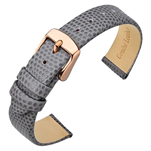 ANNEFIT Women's Slim Gray Leather Watch Band 100 Deals