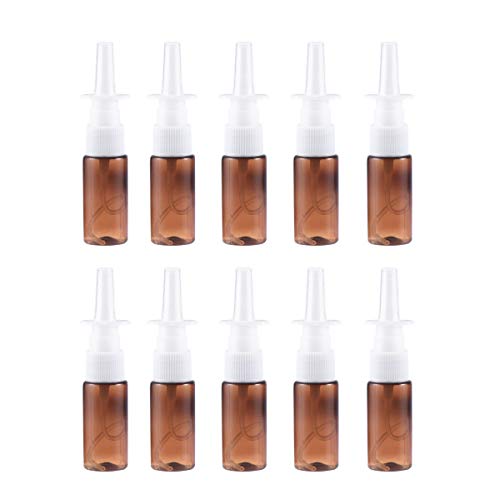 ARTIBETTER Amber Plastic Nasal Spray Bottles 15ml 100 Deals