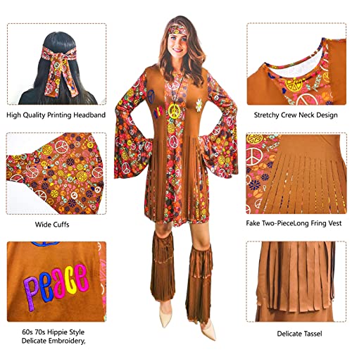 ATAMET Hippie Costume - Disco Dress 100 Deals