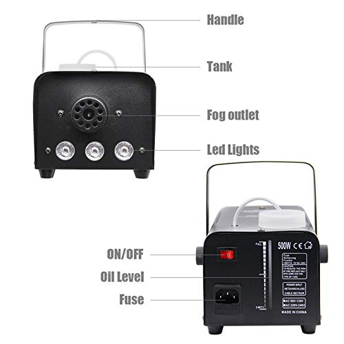 ATDAWN 500W Fog Machine with Lights 100 Deals