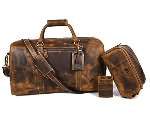 Aaron Leather Vintage Weekend Duffel Bag 100 Deals