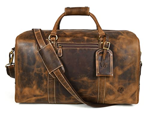 Aaron Leather Vintage Weekend Duffel Bag 100 Deals