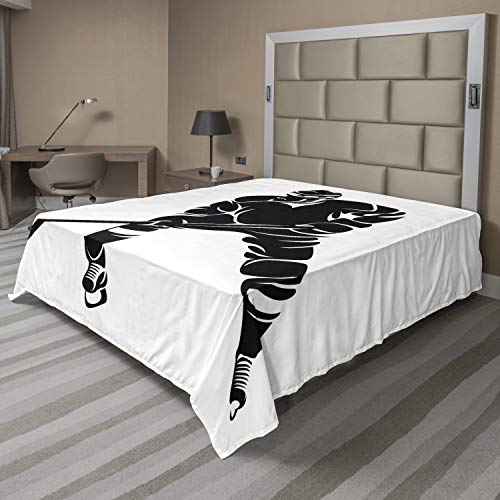 Abstract Hockey Silhouette California King Bedding 100 Deals