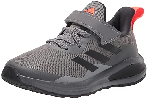 Adidas Kids Fortarun Elastic Running Shoe - Grey/Black 100 Deals