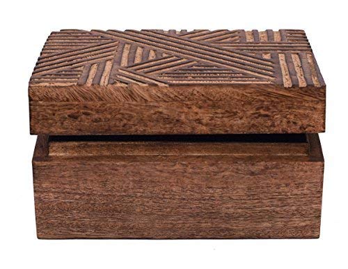 Ajuny Wooden Crosshatch Jewelry Storage Box 100 Deals