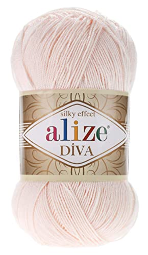 Alize Diva Silk Effect Knitting Yarn 100 Deals