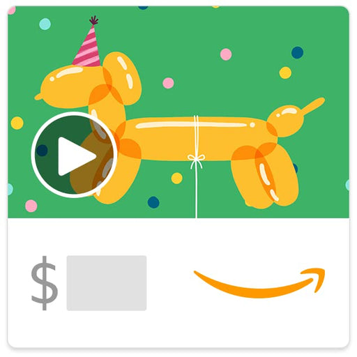Amazon Birthday Balloon Dog eGift Card 100 Deals