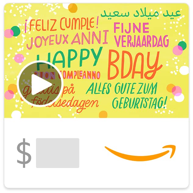 Amazon Multilingual Birthday eGift Card: Animated Wishes 100 Deals
