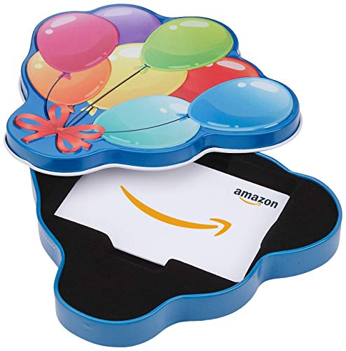 Amazon.com Happy Birthday Balloons Tin Gift Card 100 Deals