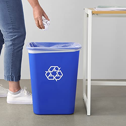 AmazonCommercial 10 Gallon Blue Office Wastebasket 100 Deals