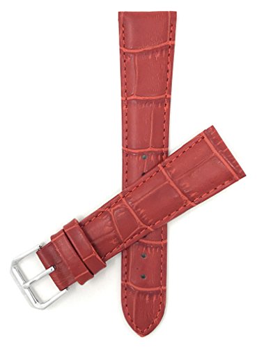 Authentic Bandini Leather Watch Strap - Red 100 Deals
