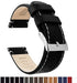 BARTON Black/Linen Leather Watch Band, 24mm 100 Deals