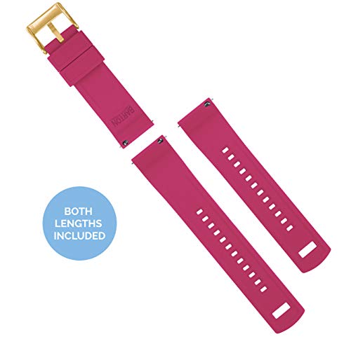 BARTON Black/Pink Silicone Watch Band (21mm) 100 Deals