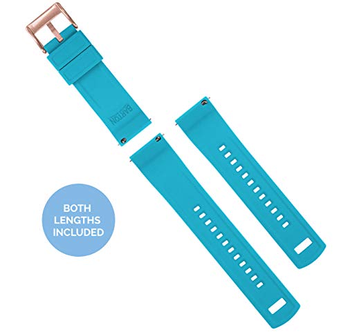 BARTON Elite Aqua Blue Silicone Watchbands 100 Deals