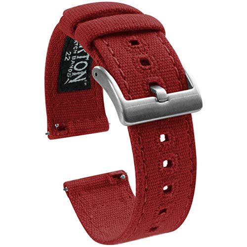 BARTON Quick Release 18mm Crimson Watchband 100 Deals