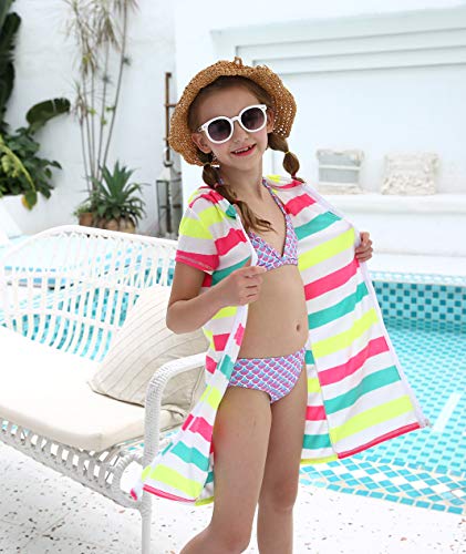 BELLOO Kids Colorful Striped Beach Cover Up 100 Deals