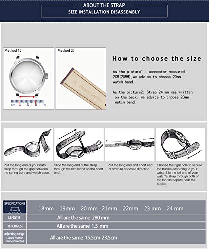 BINLUN Nylon Watch Strap | 18-24mm | Heavy Duty 100 Deals