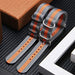 BINLUN Thick Nylon Watch Strap - Grey-Orange 100 Deals