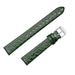 BISONSTRAP Dark Green/Silver Leather Watch Strap 100 Deals