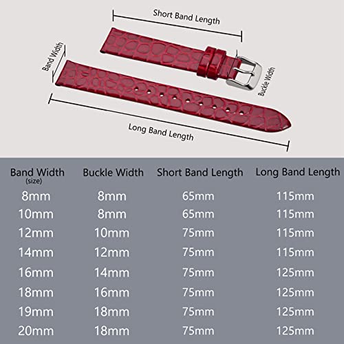 BISONSTRAP Soft Leather Watch Band, Red 100 Deals