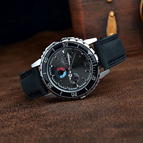 BISONSTRAP Vintage Leather Watch Band - Black 100 Deals