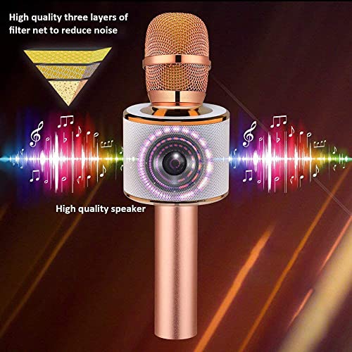 BONAOK Bluetooth Karaoke Microphone - Portable Speaker 100 Deals