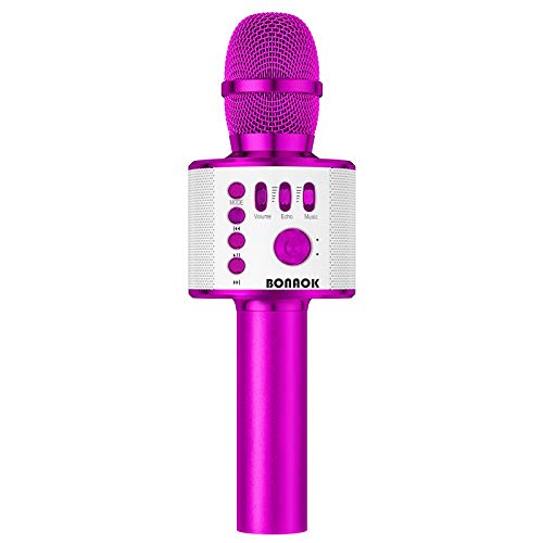 BONAOK Wireless Karaoke Mic | Purple 100 Deals