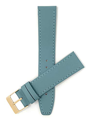 Bandini Italian Leather Watch Strap - Baby Blue 100 Deals