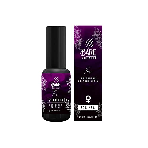 Bare Chemist Iris Pheromone Perfume for Women [Long Lasting Scent] - Oil Perfume Enhanced with Pheromones for Her 1oz. - Fruity, Vanilla, Sweet, Fresh 100 Deals