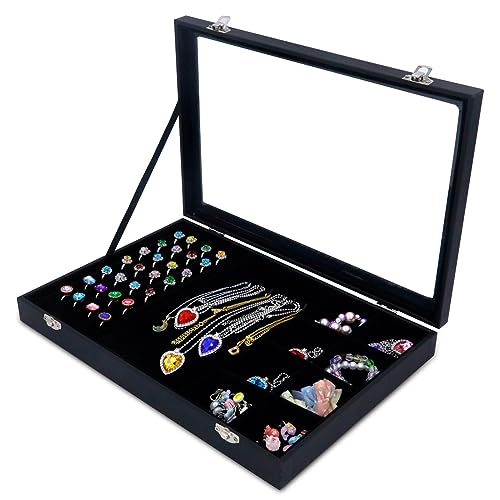 Barelove Jewelry Organizer Tray - Black Velvet Display 100 Deals