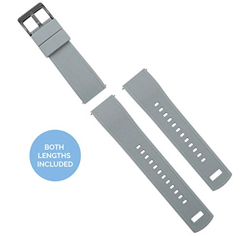 Barton Elite 20mm Silicone Watch Bands - Gunmetal 100 Deals