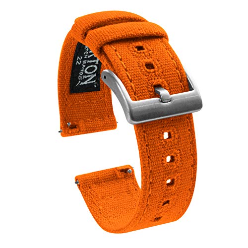 Barton Quick Release Canvas Watch Strap - Orange 100 Deals