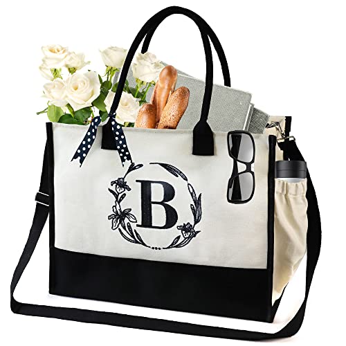 BeeGreen Embroidered Monogram Beach Tote Bag 100 Deals