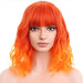 Beron Orange Women's Curly Wig with Bangs 100 Deals