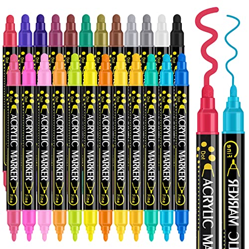 Betem Premium Acrylic Paint Pens - 24 Colors 100 Deals